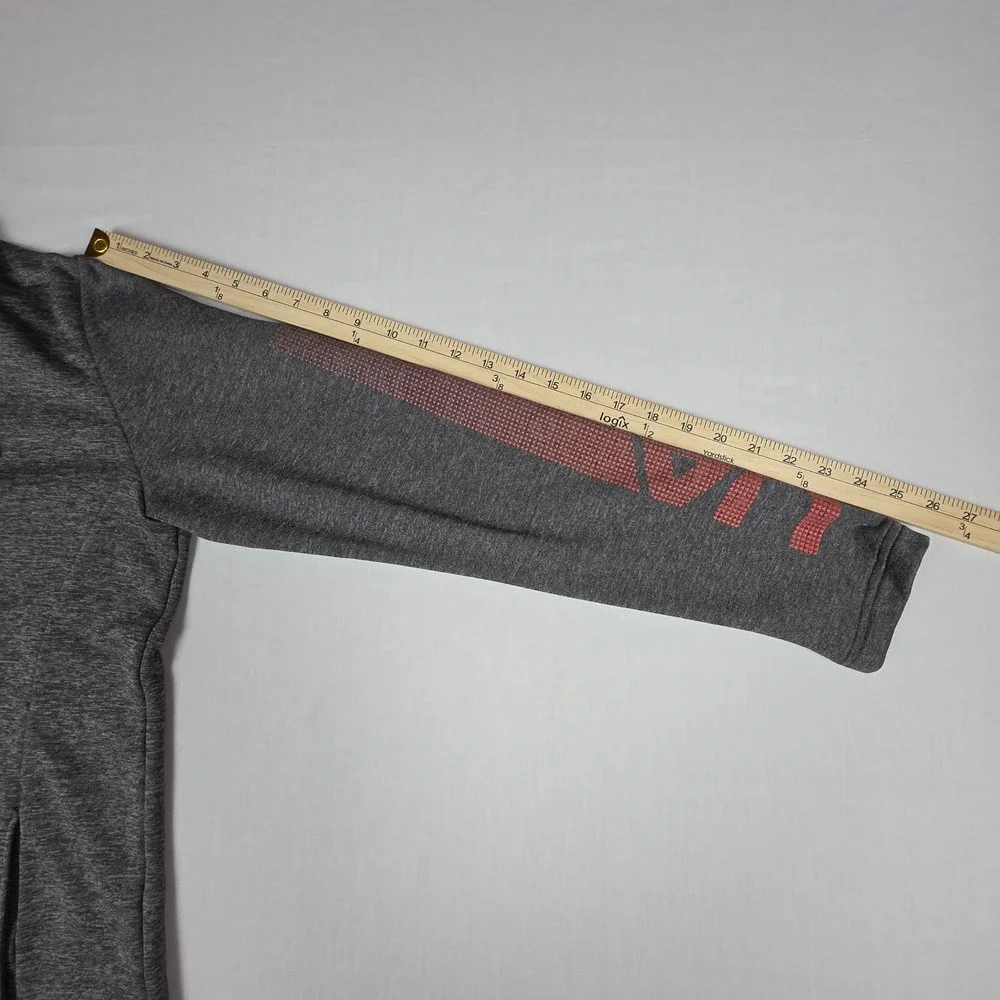 Under Armour ColdGear 1325145 Full Zip Hoodie Mens Medium Gray Red Polyester